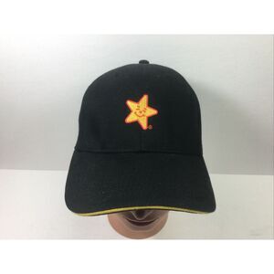 Hardee's Carl Jr Hamburger Hat Restaurant Employees Black Baseball Cap StrapBack